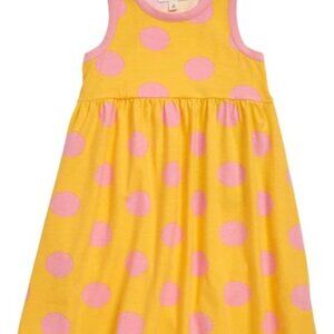 Kids' Racerback Tank Dress In Yellow Agate Dense Dot Size 6